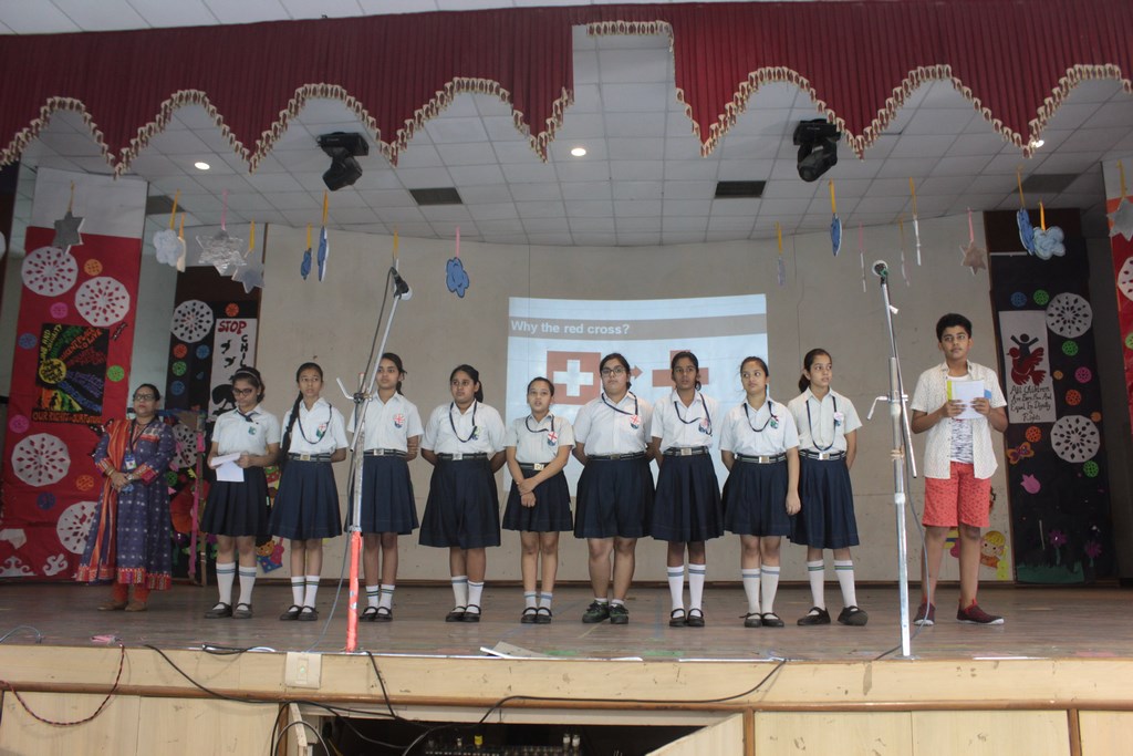 SPECIAL   ASSEMBLY ON RED CROSS DAY at THE MILLENNIUM SCHOOL, SOUTH CITY , LUCKNOW.