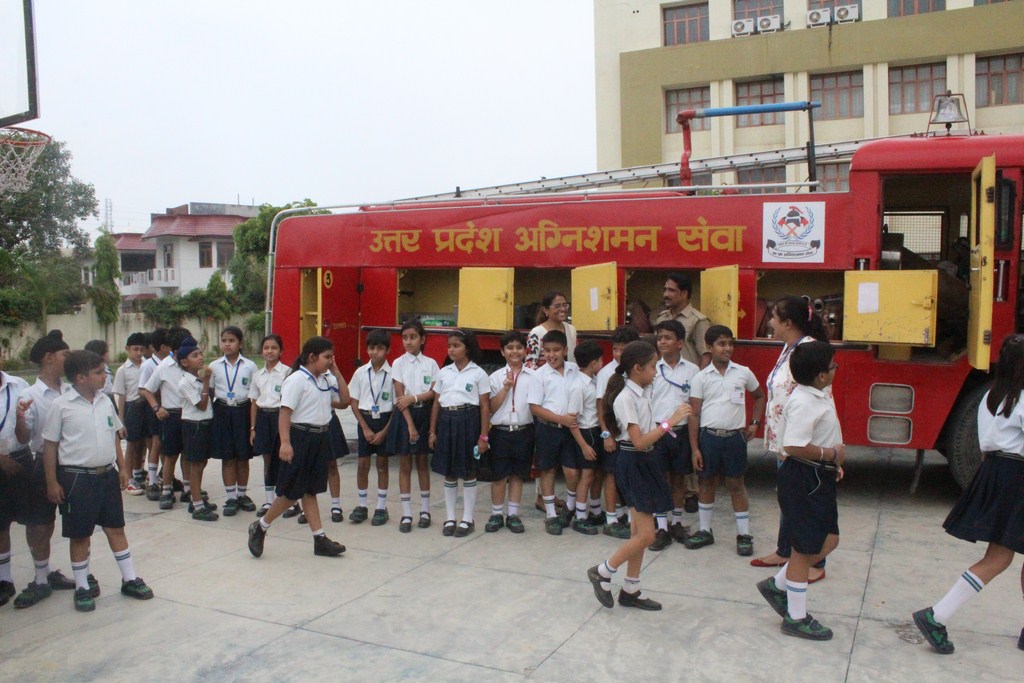 Fire Drill conducted by Lucknow Fire Department at The Millennium School , Lucknow on 8th July, 2016.