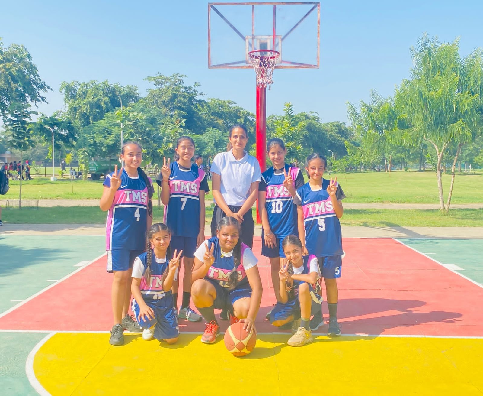 The U-14 Girls' Basketball Team  Achieved a commendable Third Position